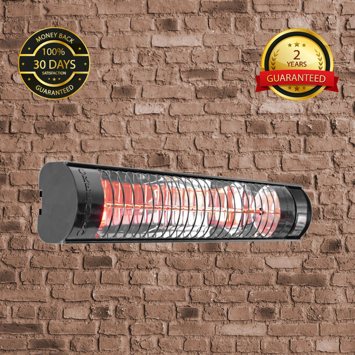 Evergreen Pro Golden IR Outdoor Patio Heater with Remote Control (2kW, 600mm, IP67) MODEL RCH2000/6